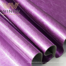 Material artificial Tela de vinilo púrpura Microfibra Cuero artificial